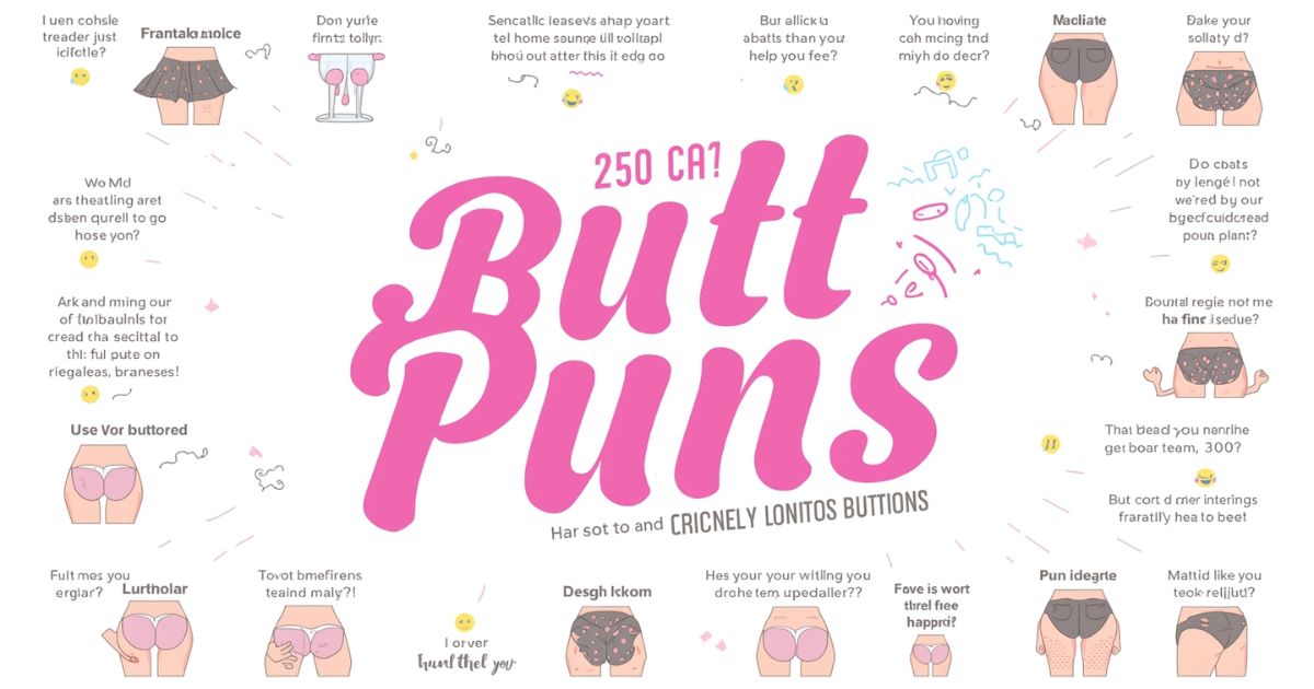 250 Butt Puns: Short One Liners Jokes For Instagram Captions