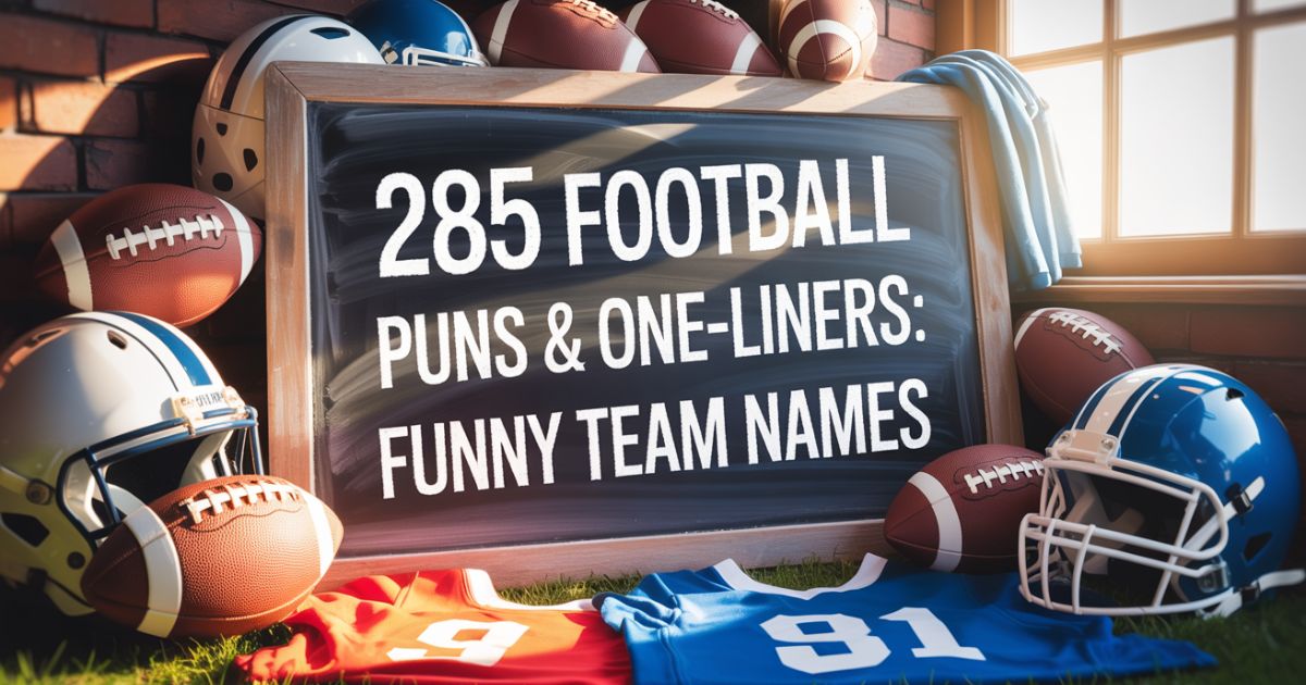285 Football Puns & One-Liners: Funny Team Names